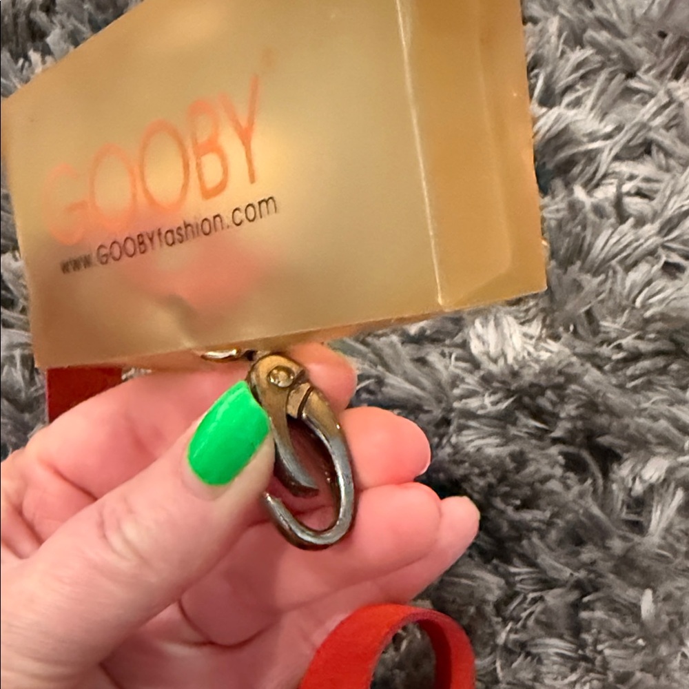 Gooby Red Dog Leash - Picture 2 of 5